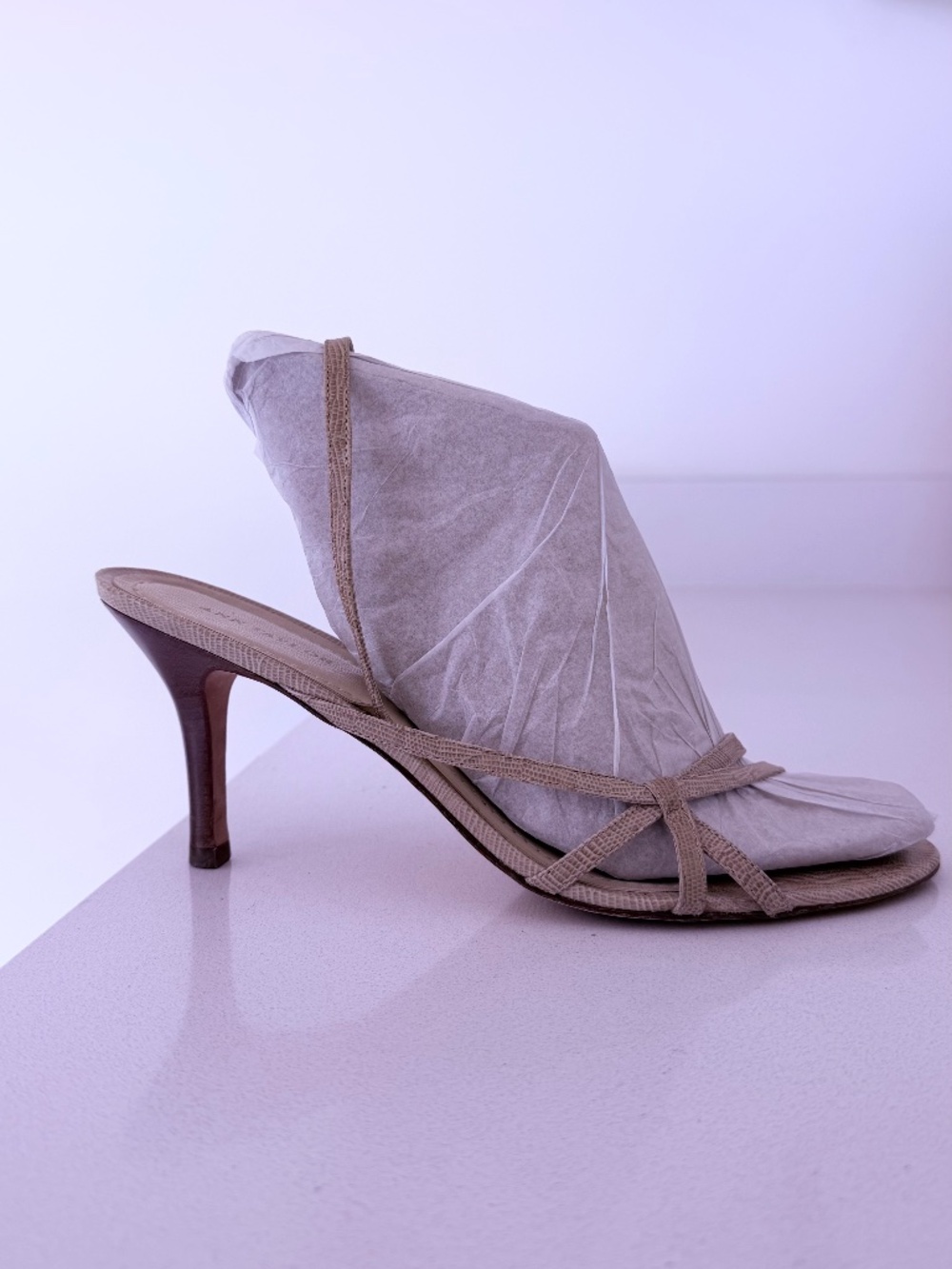 Ann Taylor Women's Tan and Cream Sandals 8.5